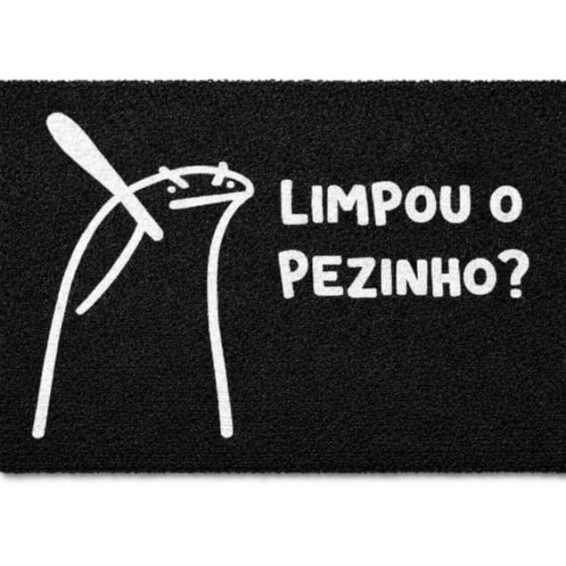 Tapete Porta de Entrada Limpou o Pezinho? Capacho Antiderrapante Lavável Interno/Externo