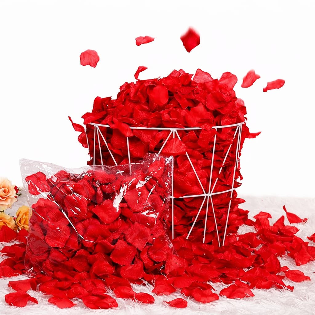 Pétalas de Rosas Artificiais Vermelhas Kit 100 a 1000 Unidades