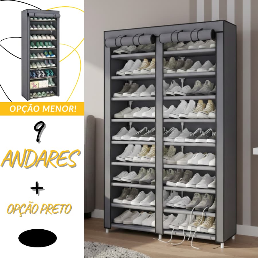 Sapateira Para Calçados 9 Camadas Para até 54 Pares De Sapatos Organizador Modular