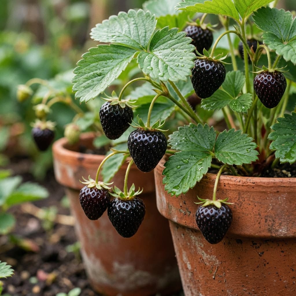 Sementes de Morango Preto Japonês – Exótico, Raro