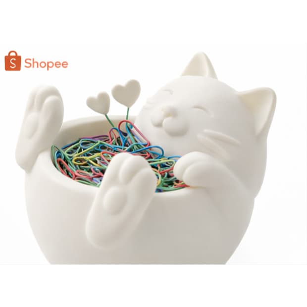 🐱 Porta Clips Gatinho Decorativo – Organizador Fofo e Funcional