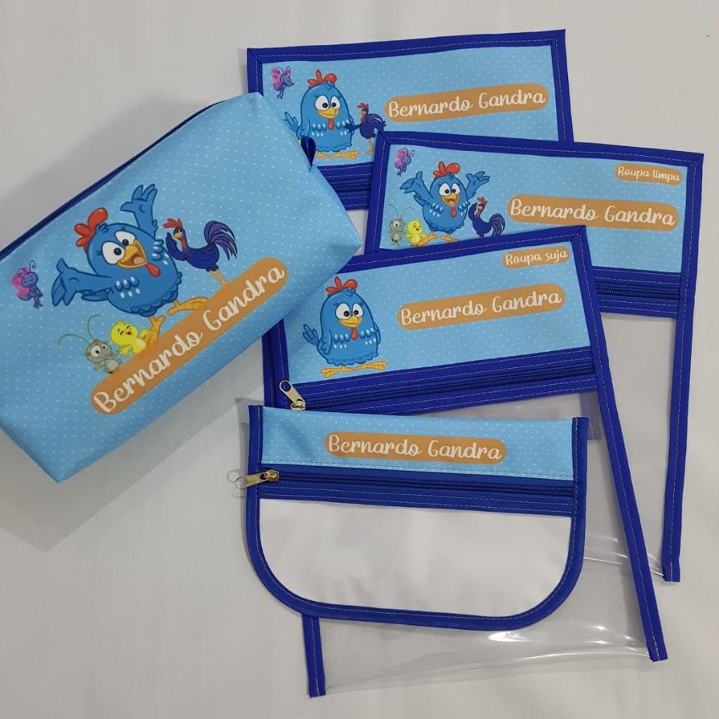 Kit Organizadores de Mochila Creche/Escola Personalizado de Qualquer Tema