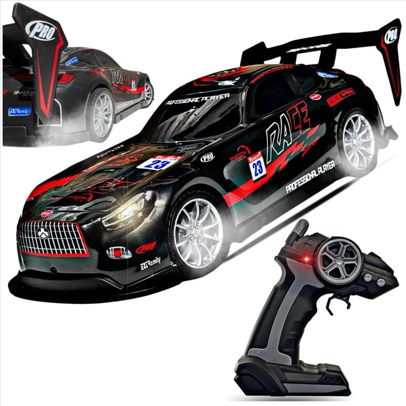 Carrinho Controle Remoto Solta Fumaça Com Luzes e Musica Drift Profissional Brinquedo Infantil