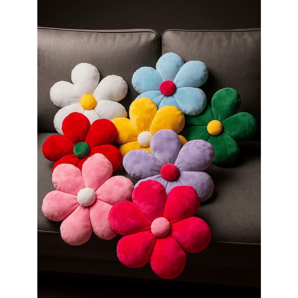 Almofada Margarida Decorativa de pelucia varias cores e Delicadeza para Quarto de Bebê, Sofá ou Sala