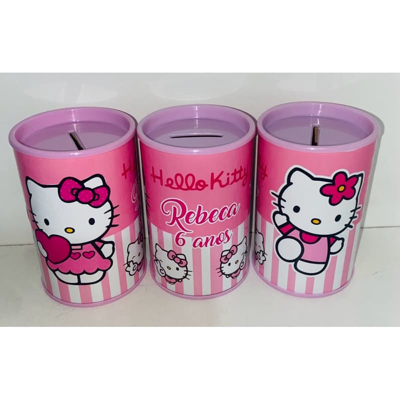 10 cofrinhos personalizados para festa infantil, lembrancinhas. Hello Kitty