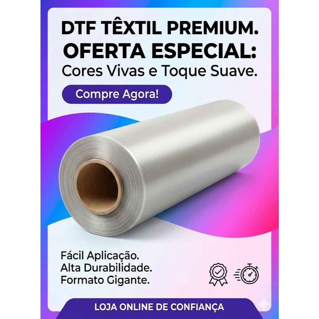 Dtf Impressão.Qualidade I3200 Para Estamparia Blusas Qualquer Tecido etc. 1 METRO por 60 CM Envio 24h