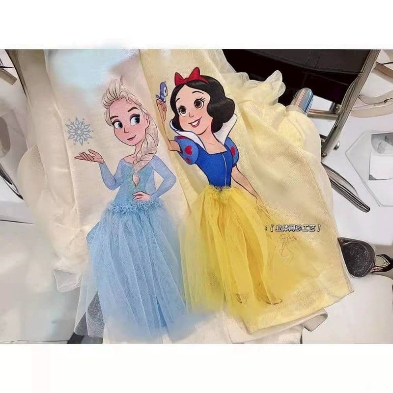 Camiseta Infantil Princesinha com Tule – Menina | 2 a 7 Anos