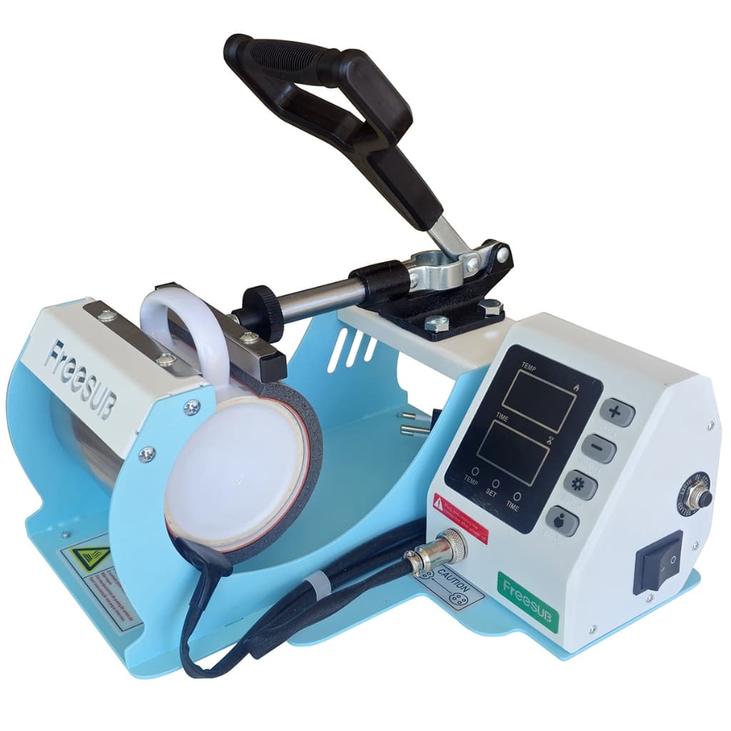 Prensa Térmica Sublimação Canecas  AZUL CLARO-BRANCA