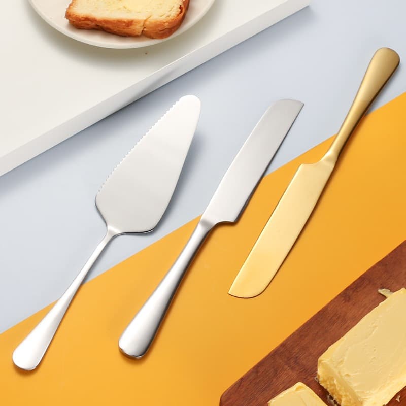 Aço Inox Espátula Prateada 23cm - Servir Bolo Torta para Mesa Posta