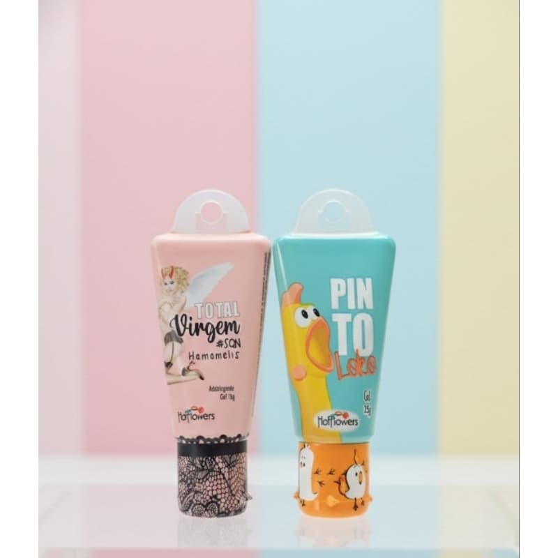Géis Hot Flowers: Total Virgem (Adstringente) e Pinto Loko (Excitante) - hotflowers