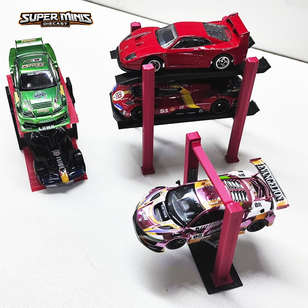 Elevadores e decorações para dioramas escala 1:64 Hot wheels e outras marcas