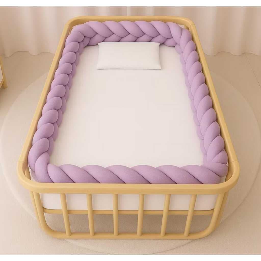 Tranças Protetoras para Berços e Camas de Microfibra  - 4,0 metros varias Cores