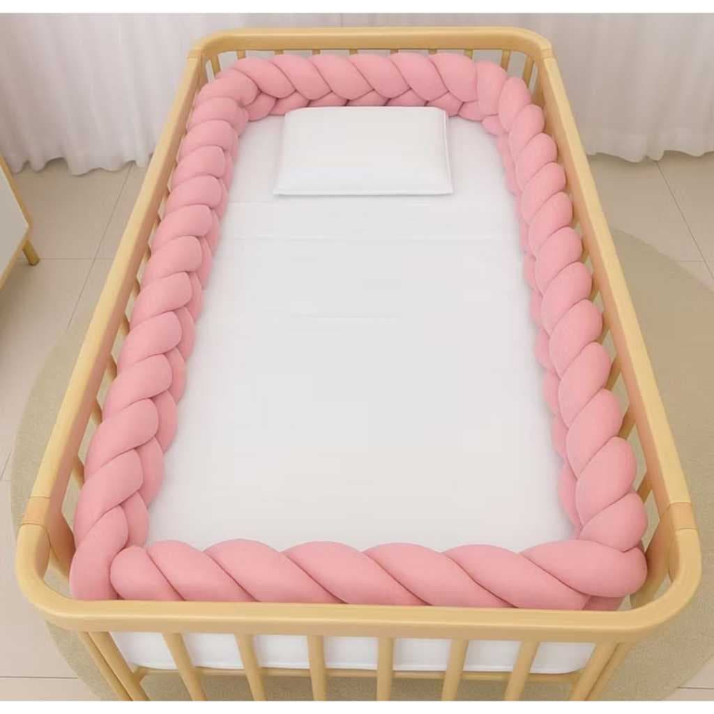 Trança Protetor para Berço, Mini Berço e Cama varias Cores e tamanho de 2,5m 4,0m e 5,5m