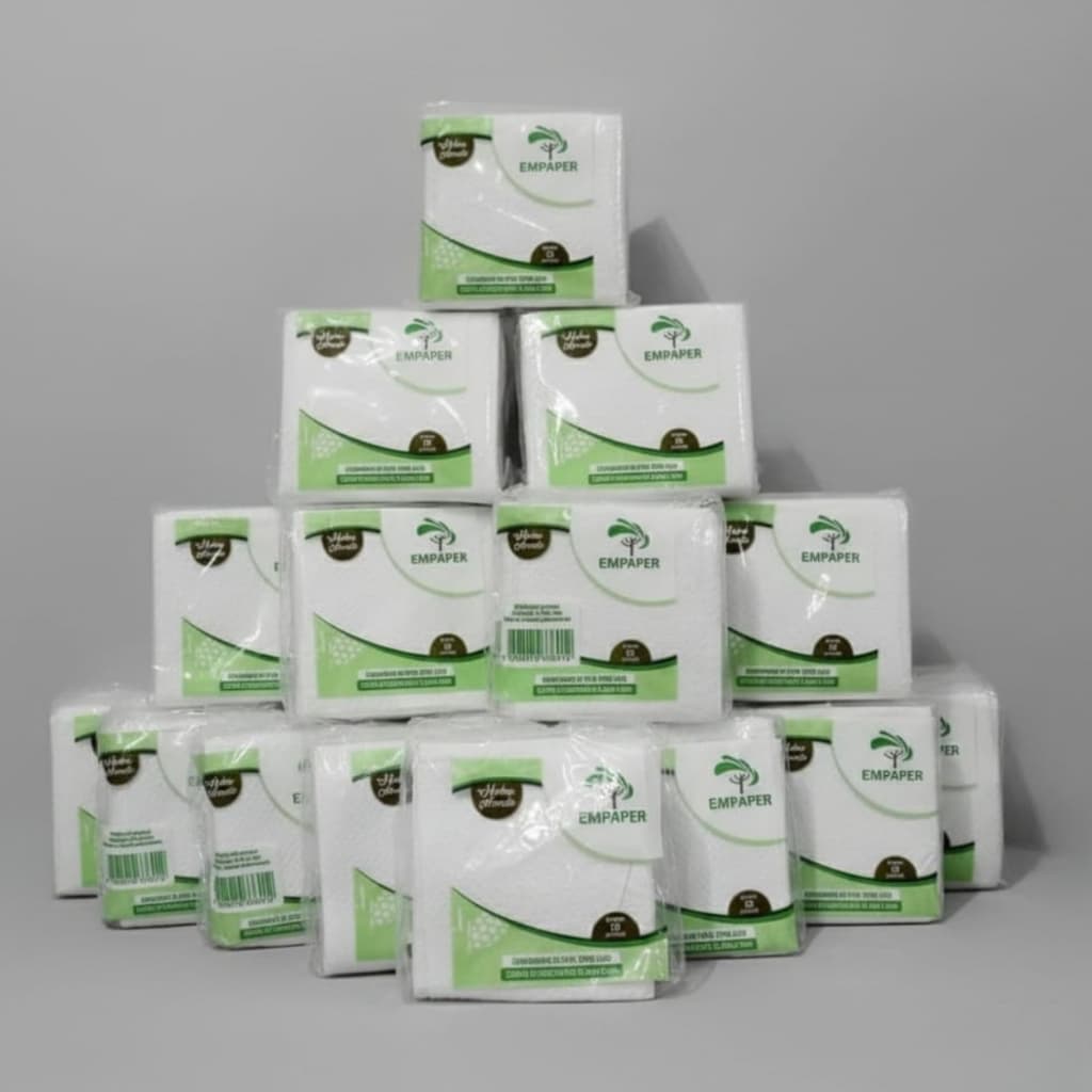 1000 Guardanapos de Papel Descartável 20x20cm branco luxo