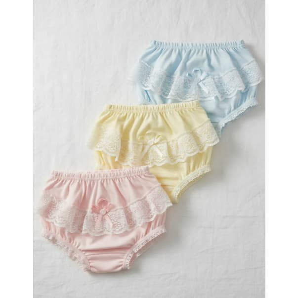 Kit 3 Calcinhas Infantis Bunda Rica 100% Algodão 0 a 4 Anos Cores Sortidas