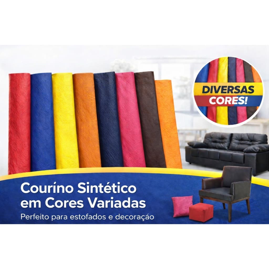 Couro Courvin Corino Material Tecido Sintético Automotivo Sofá Poltrona Forro Resistente Impermeável