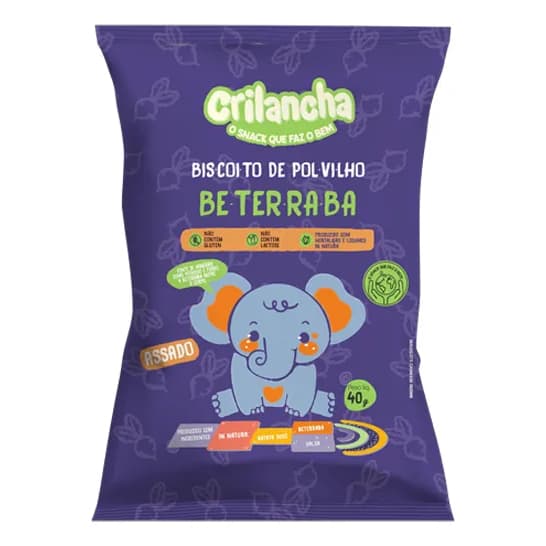 Biscoito De Polvilho Beterraba Vegano Orgânico Crilancha 40g