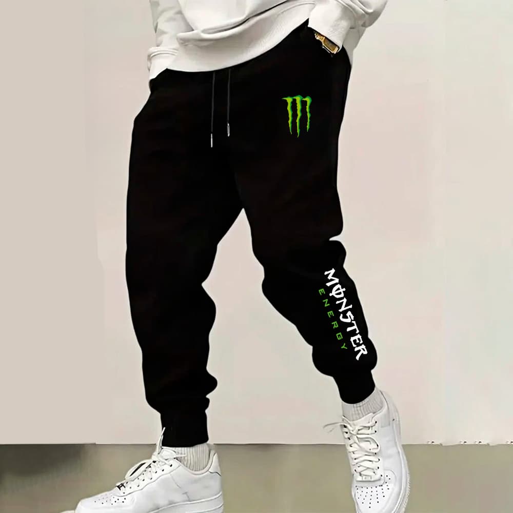 Calça moletom em algodão frio treino slim fitness monster green arte exclusiva energetic