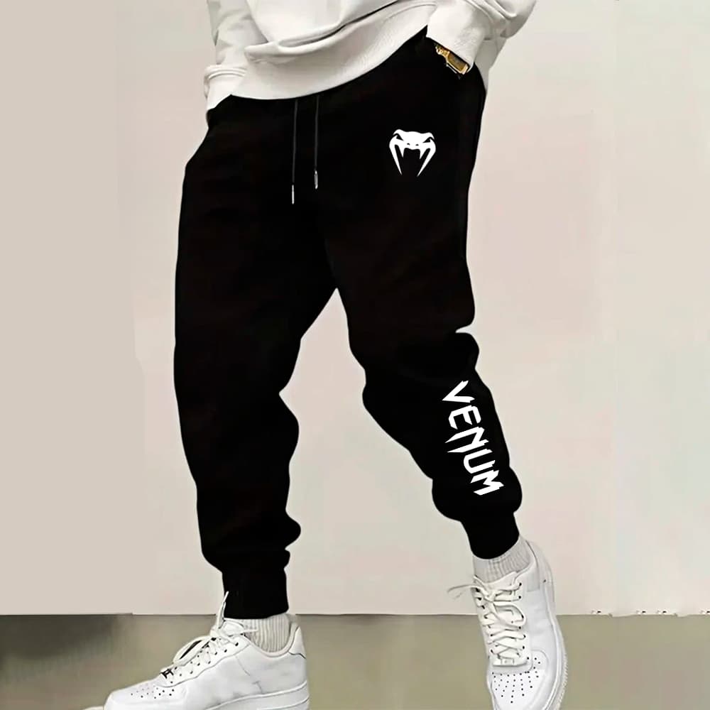 Calça moletom em algodão fitness slim venum snake treino gym academia estilosa unissex