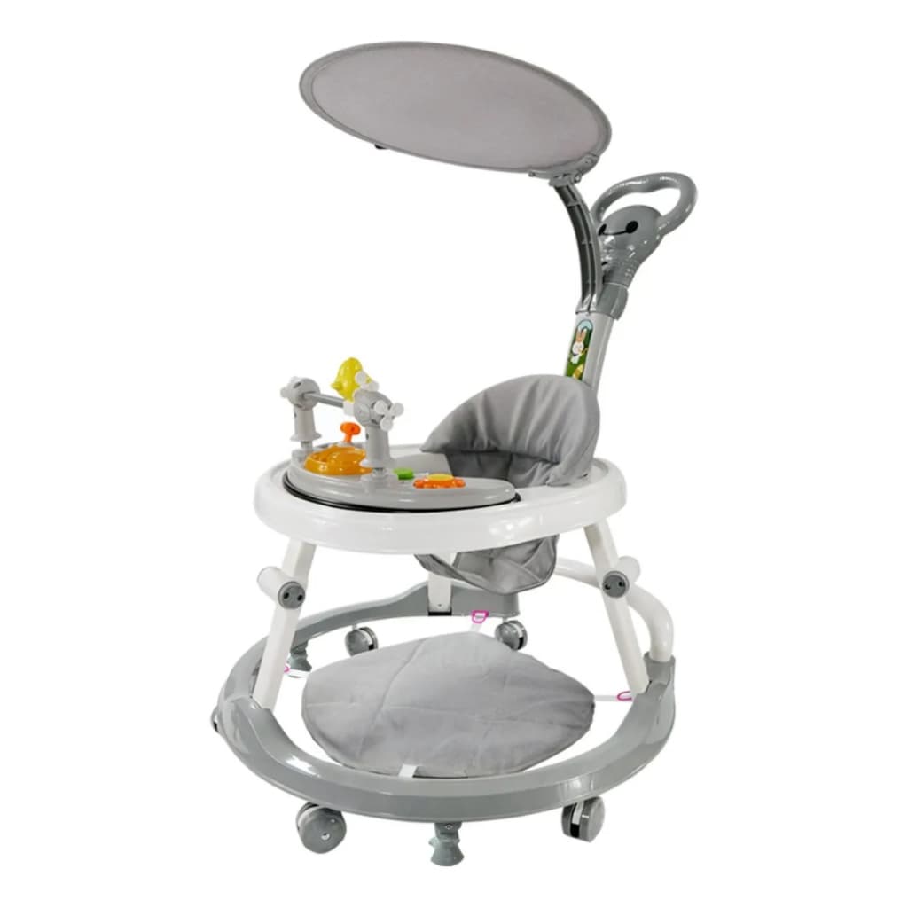 Andador Infantil Musical Menino Menina Premium Cinza