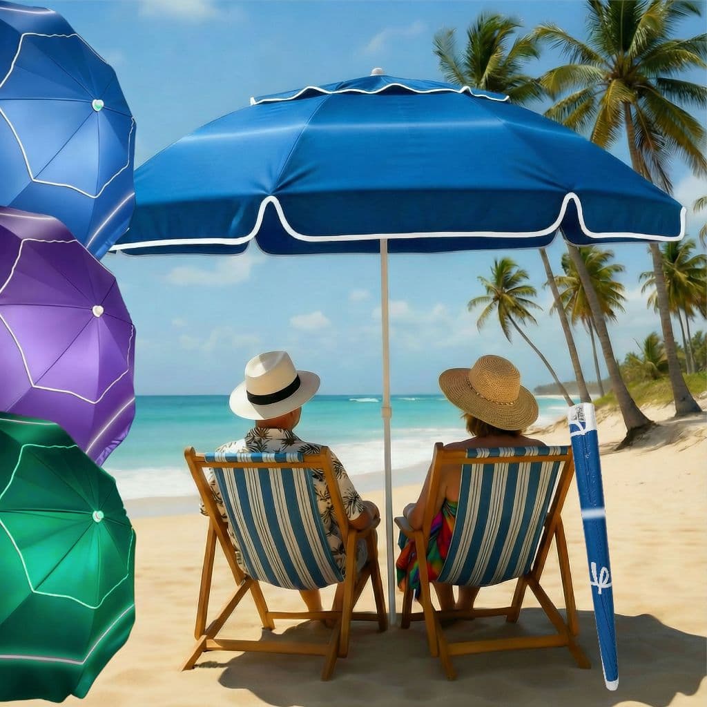 Guarda Sol Gigante 2,40m Uv Praia Piscina Respirável Verão