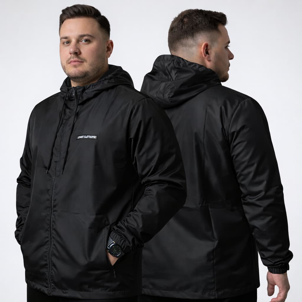 Jaqueta Corta Vento Plus Size M ao G4 Masculina Impermeável Refletiva