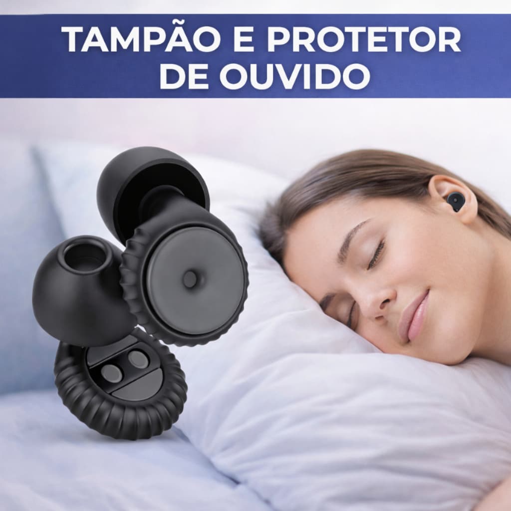 Protetor de ouvido Tampão de ouvido Protetor auricular Anti Ruído Silicone Reutilizável para Dormir