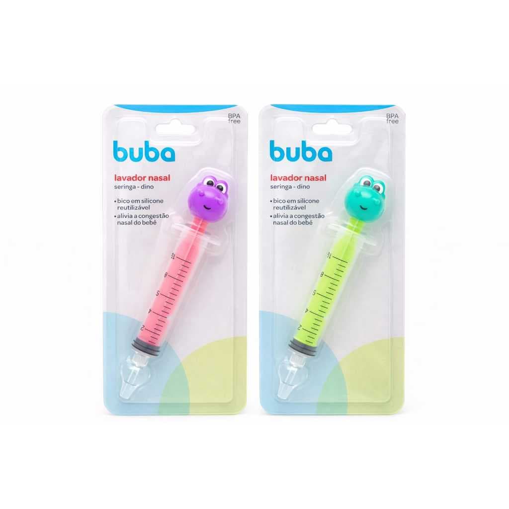Lavador Nasal Bebê Infantil Buba - Seringa Dino