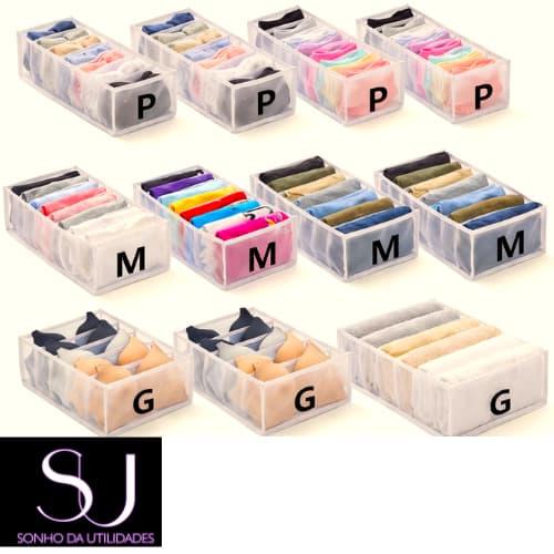 kit com 4 Colmeia Organizadora P/ 4 Colmeia Organizadora M/ 3 Colmeia Organizadora G SU SONHO