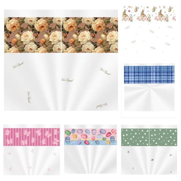 Saco Transparente 60x89cm Decorado/Estampado para Cesta com 25 unidades
