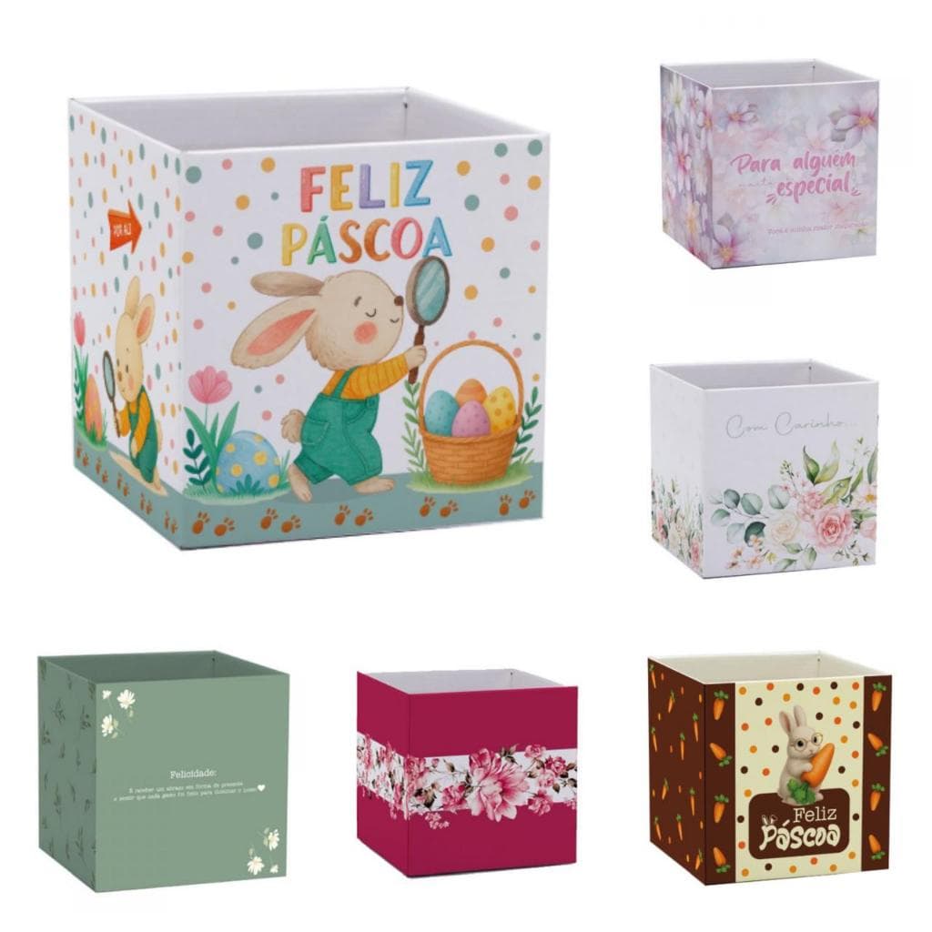 Cachepot Quadrado Xingo Pote 15 5 unidades Para Vasos e Presentes 15cmX15cmX15cm