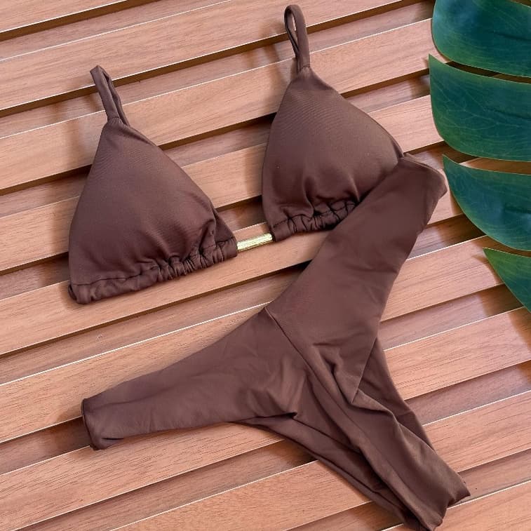 Biquíni Fio Duplo Asa Delta Bojo Removível poliamida