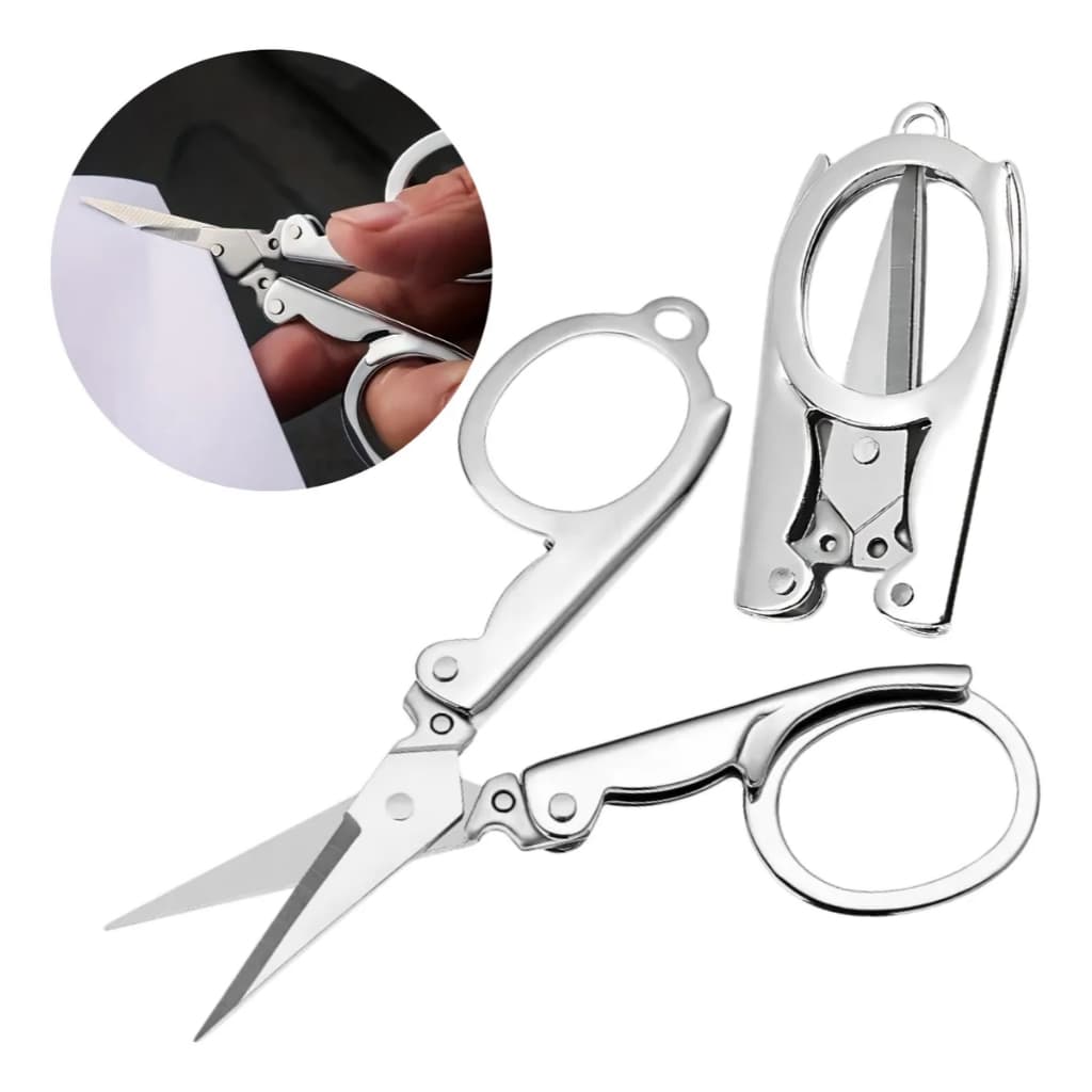 Mini Tesoura Multiuso Dobrável Portátil De Bolso Afiada Trip Scissors 7,5 CM