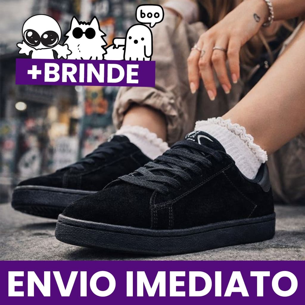 Tenis Sapatenis Campss Casual Skate Masculino Feminino Adulto Premium Camurça Confortavel Resistente