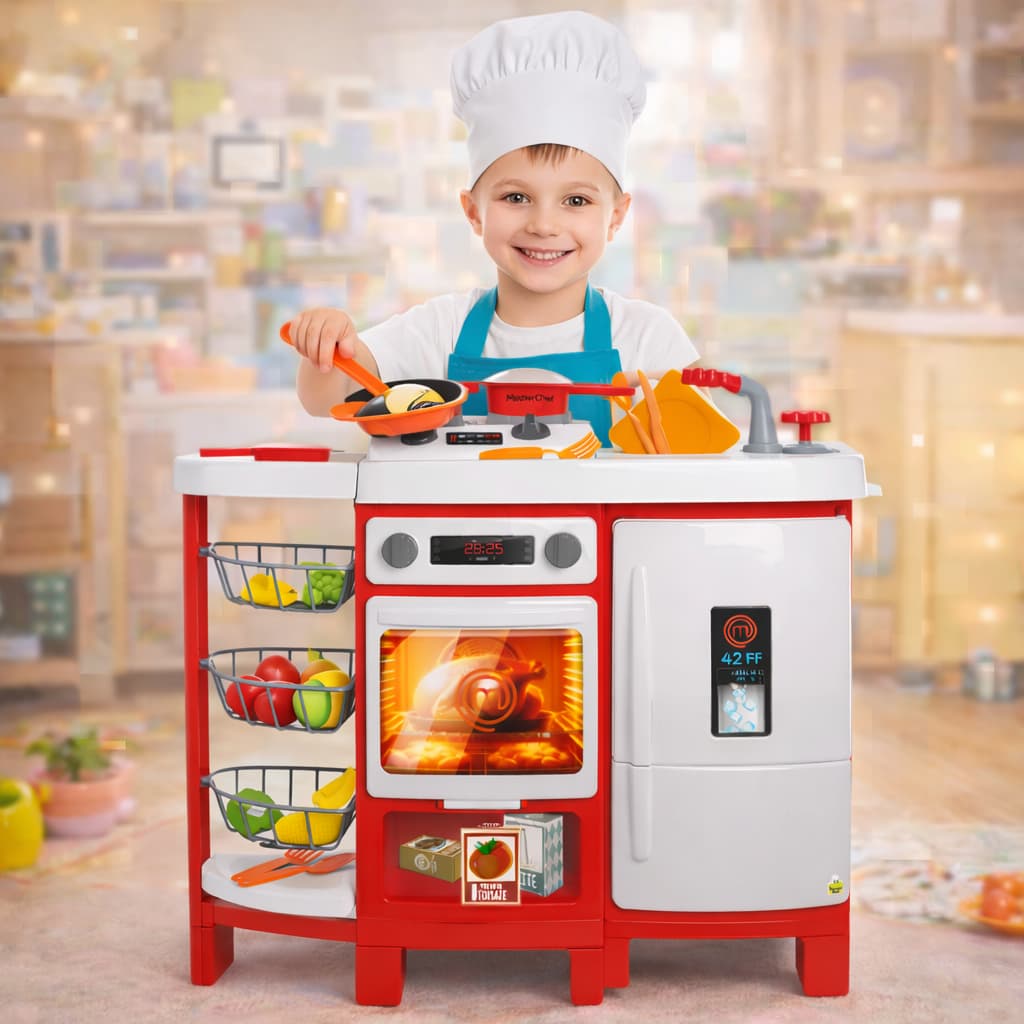 Brinquedo Cozinha Grande Infantil Master Chef Fogãozinho Com Acessórios de Culinária Infantil