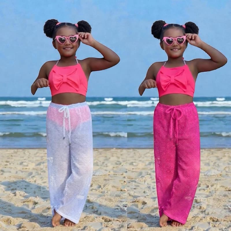 Calça Saída de Praia Infantil em Arrastão Moda Praia Conforto e Estilo