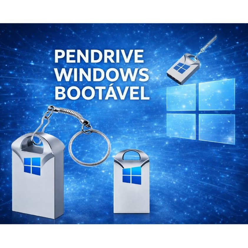 Pendrive Bootável Para Formatar PC + Windows 7 10 11 + Pacote Office