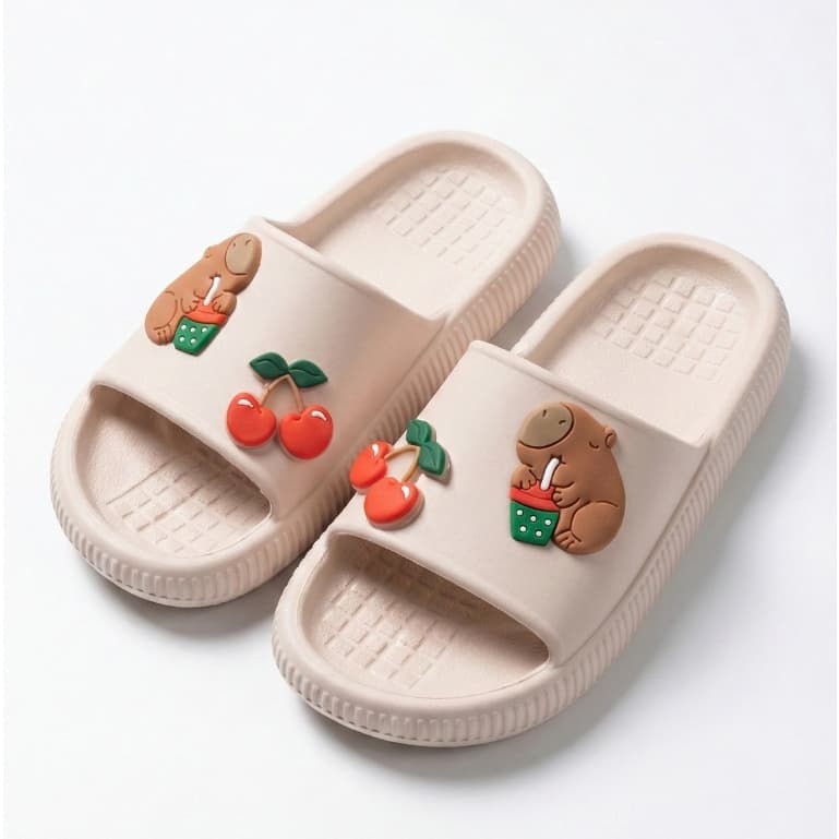 Chinelo Slides Meninas do 27/28 ao 39/40   Delicada Leve Confortável Dia a dia Passeio Capivara Suco