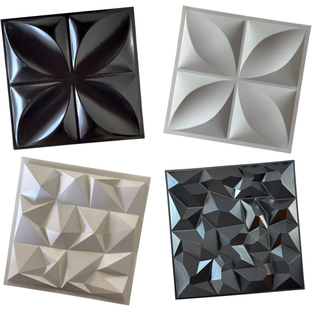 Kit Placas PVC 3D Revestimento de Parede Decorativa 25x25 cm