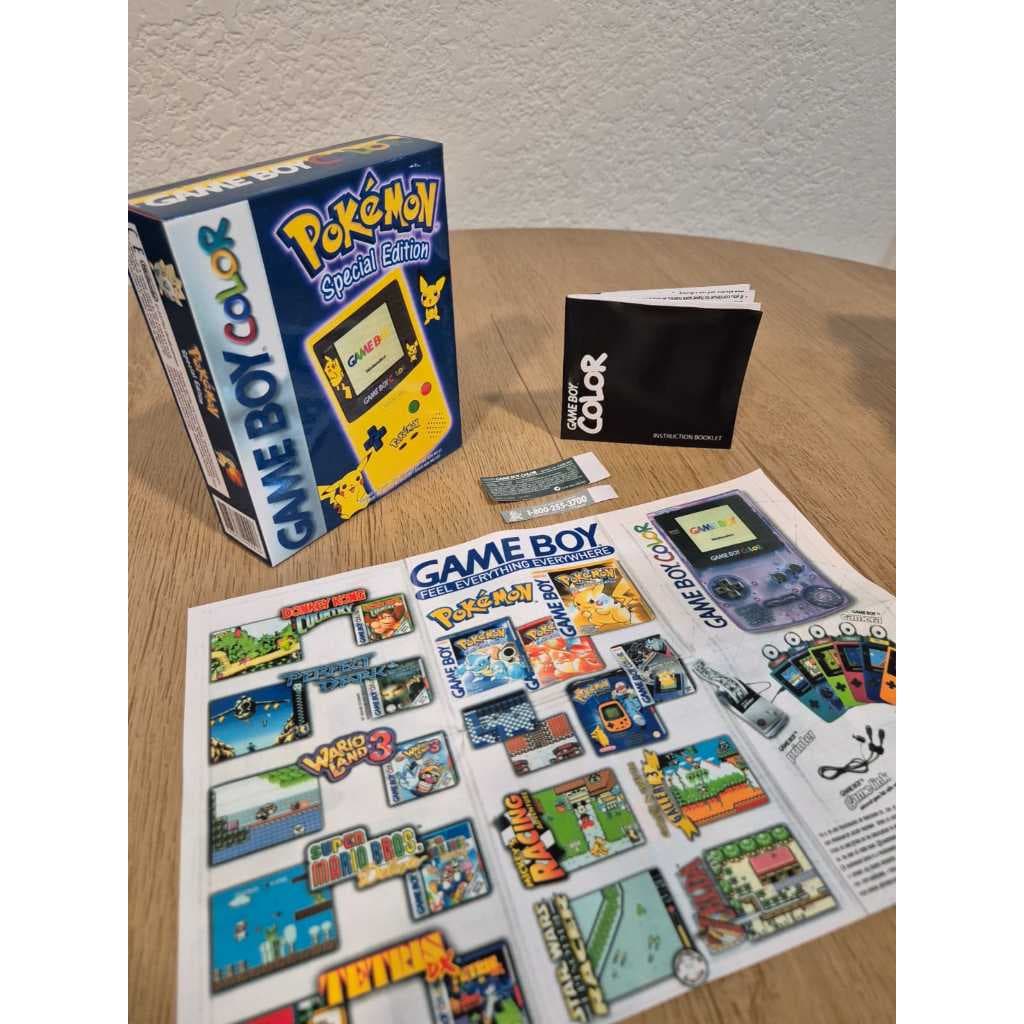 Caixa Game Boy Color Pokémon Edição Especial Premium Completa c/ Manual, Labels e Flyer