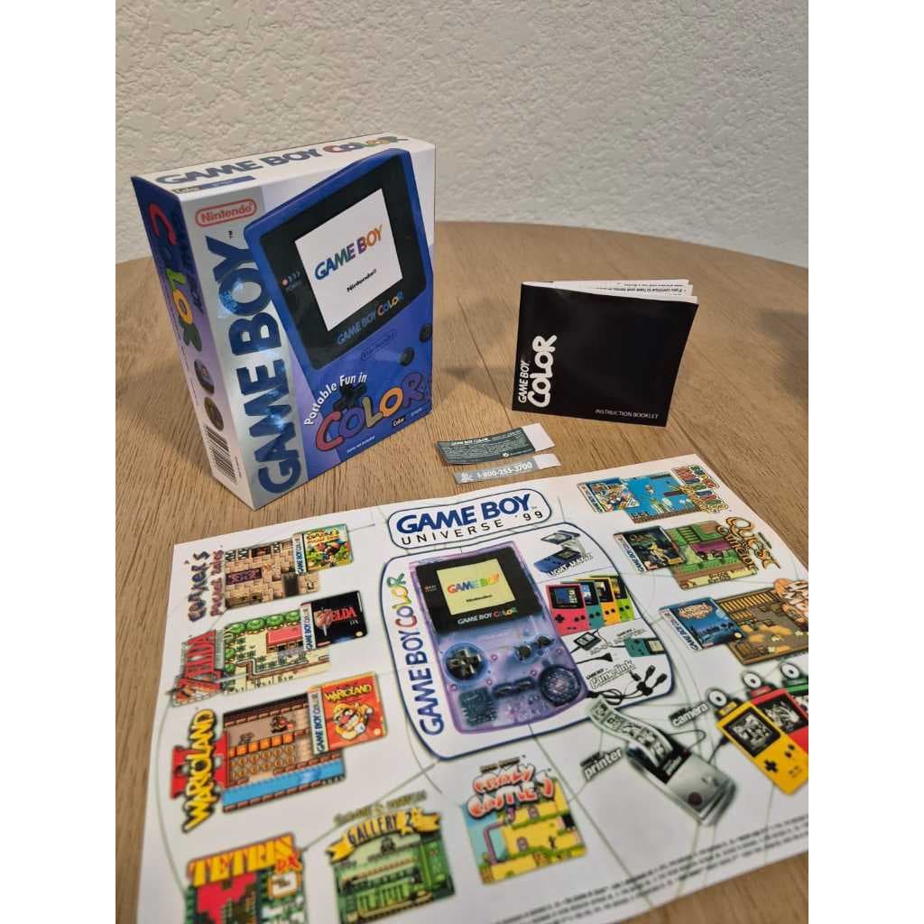 Caixa Game Boy Color Grape / Roxo Premium Completa c/ Manual, Labels e Flyer