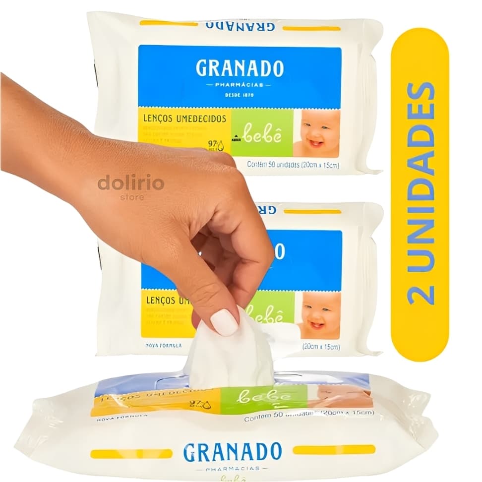 Kit  Lenços Umedecidos Granado Bebê Tradicional - 2 unidades