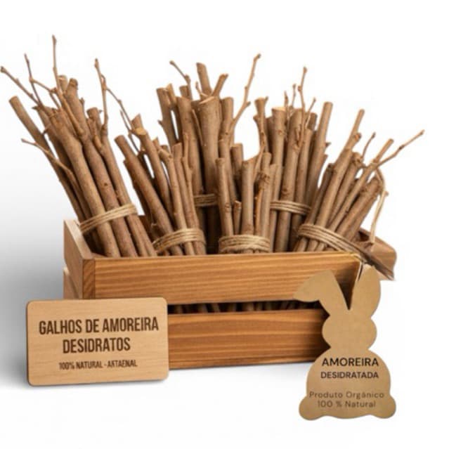 Galhos de AMOREIRA (Amora) Natural e Orgânico para Coelhos e Roedores.
