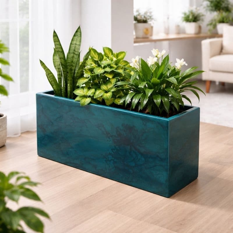 Vaso decorativo Jardineira Grande  Para plantas com Prato coletor (Invisivel)