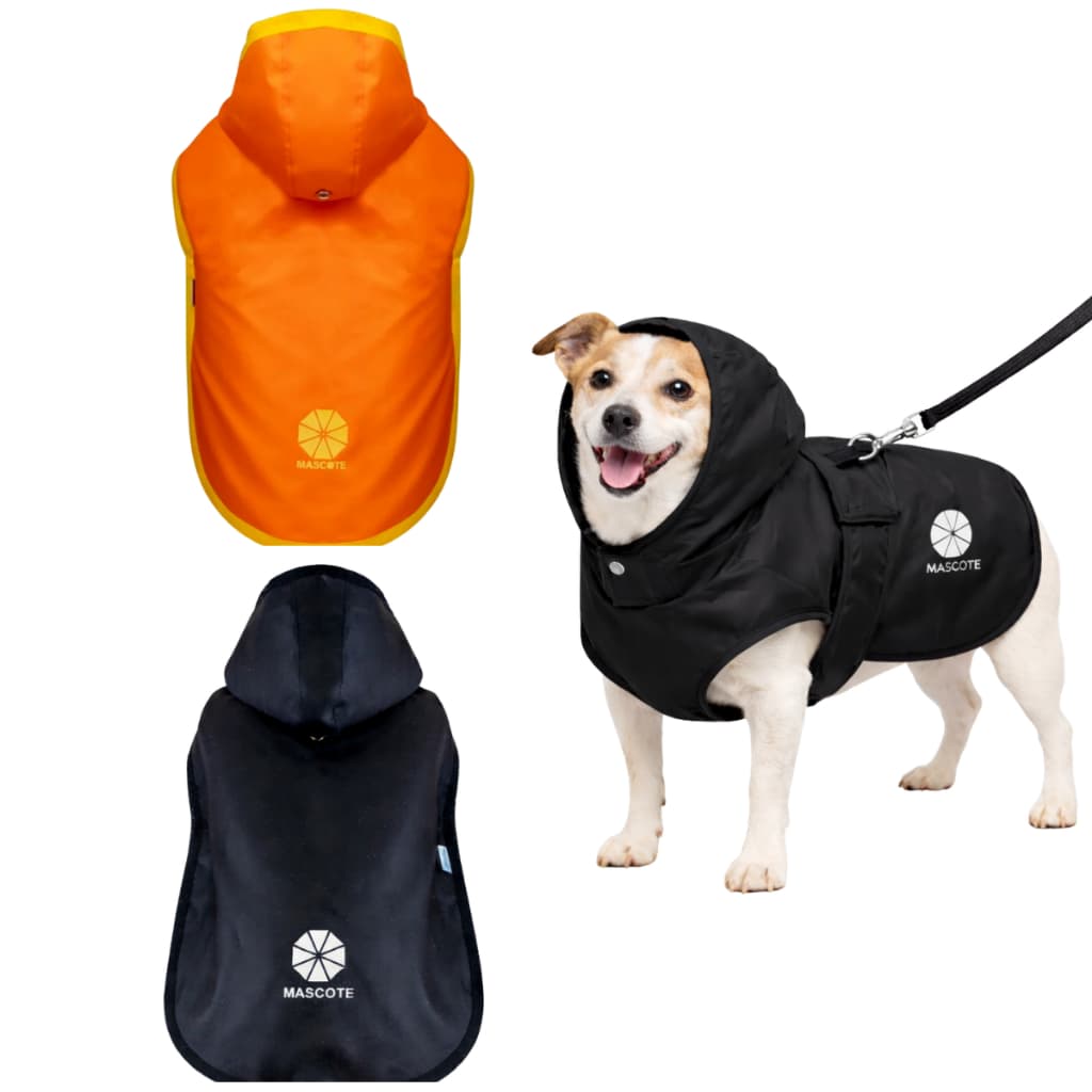 Capa de Chuva Pet Cães Pequenos e Médios com Gorro e Velcro