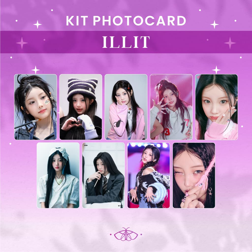 Photocard ILLIT • Escolha o Seu! • Yunah, Minju, Moka, Wonhee, Iroha • K-pop Fanmade, GLLIT