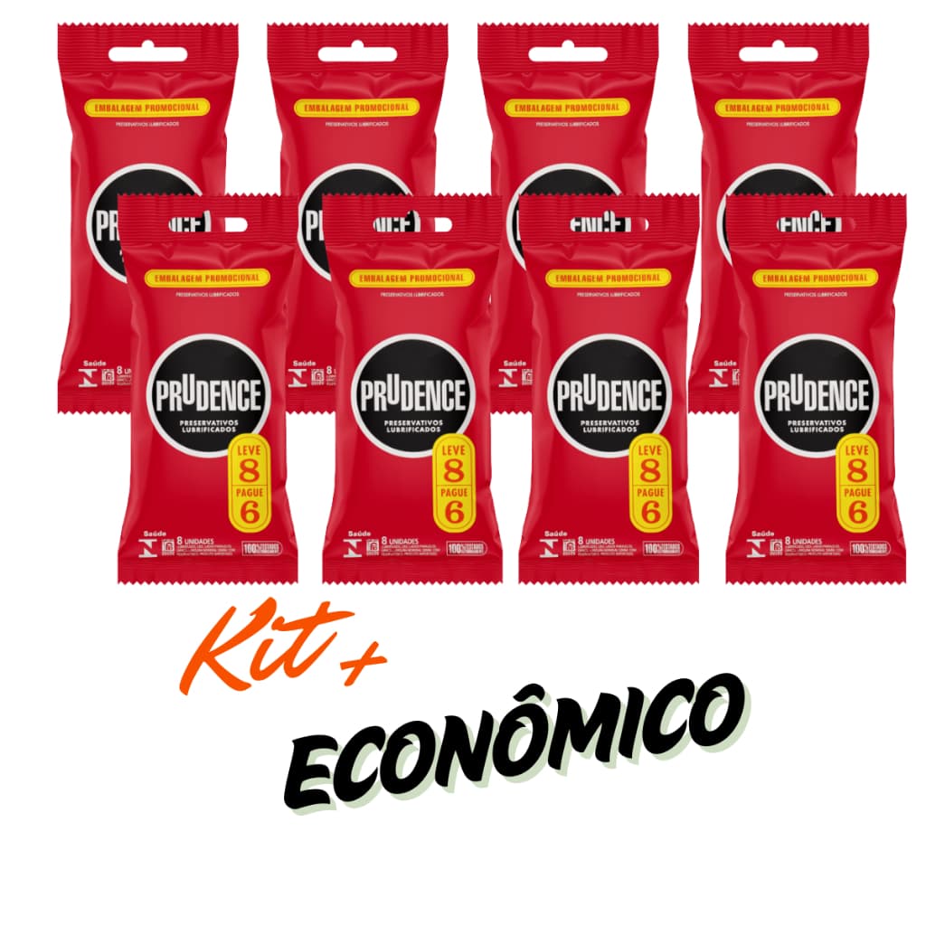 Camisinha Preservativo 08 Pacotes Clássica - Prudence Kit Leve Mais