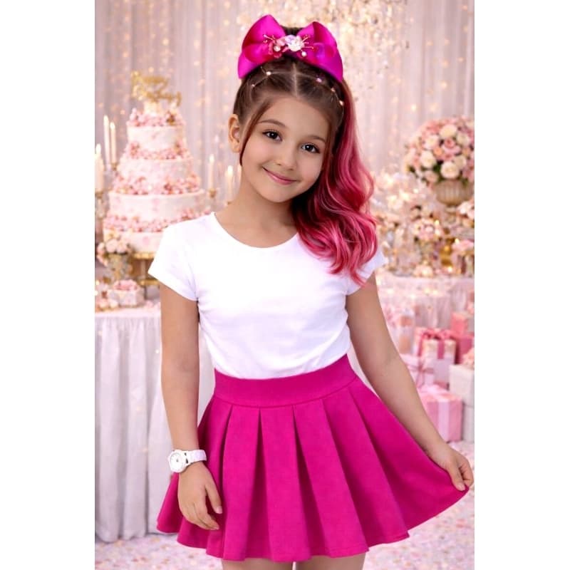 saia  pregas  infantil S/ a blusa  1 ao 12  entrega rápida