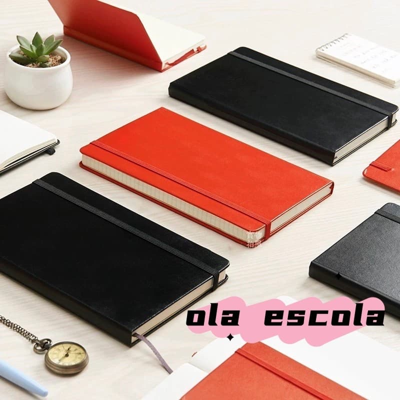 Caderneta tipo Moleskine 14x21 SKETCHBOOK SEM pauta (para DESENHO)/ COM pauta (para ESCREVER)