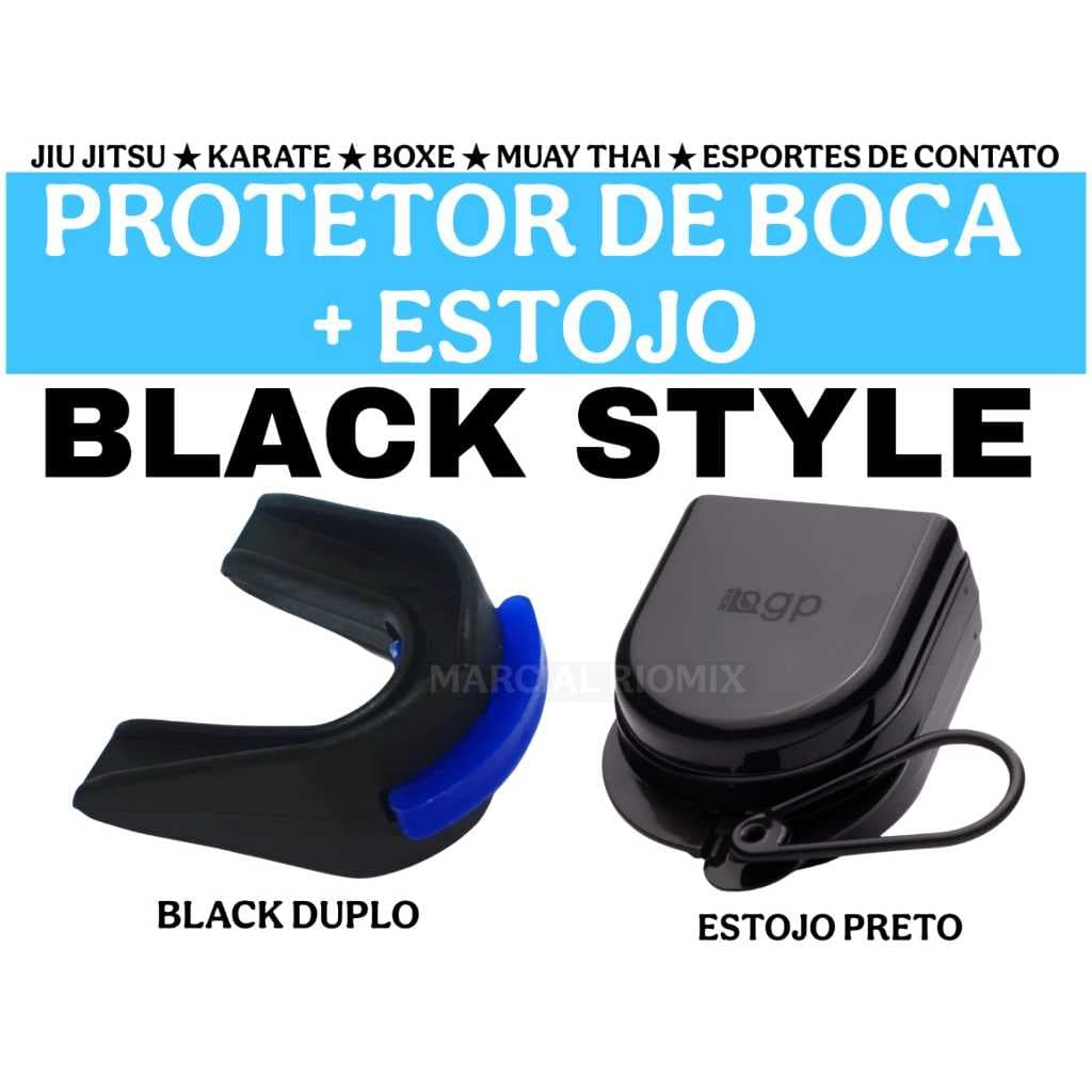 PROFISSIONAL BLACK PROTECTOR - PROTETOR DE BOCA PRETO COM ESTOJO - SIMPLES OU DUPLO